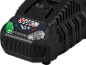 Bateria de 20 V com indicador de carga e a inscrição «4,5 A max.»