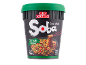 Copo de noodles estilo wok com sabor teriyaki, pronto em 3 minutos.