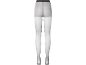Collants cinzentos de mulher, vista traseira.