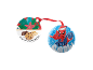 Decoração de Natal do Homem-Aranha e embalagem de biscoitos com 'No palm oil • 21% chocolate drops'