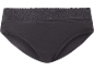 Cuecas cinzentas de mulher com acabamento em renda