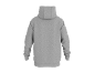 Hoodie cinzento, vista traseira.