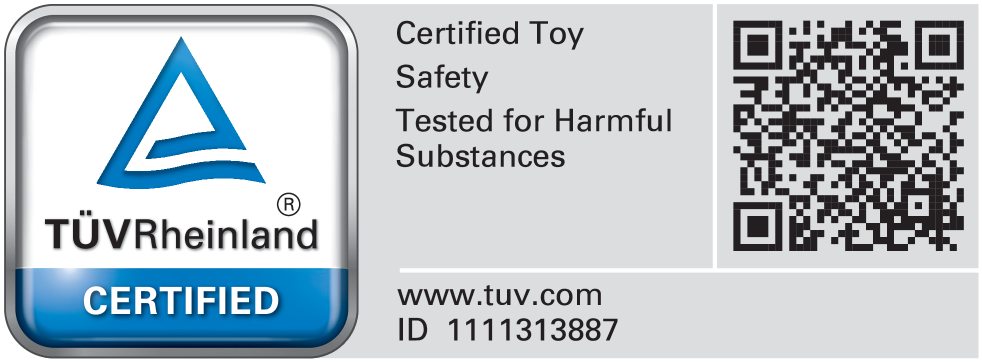 Brinquedo certificado: segurança, testado para substâncias nocivas. ID 1111313887.