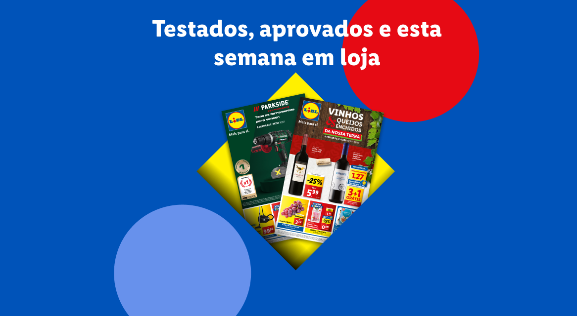 Ferramentas Parkside, vinhos e queijos Lidl na loja esta semana.