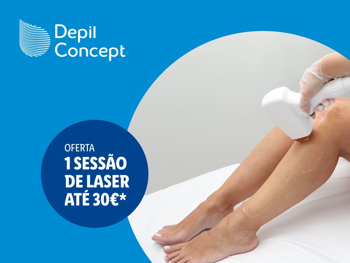 Depil Concept: Oferta de 1 sessão de laser até 30€, com laser a ser aplicado nas pernas.