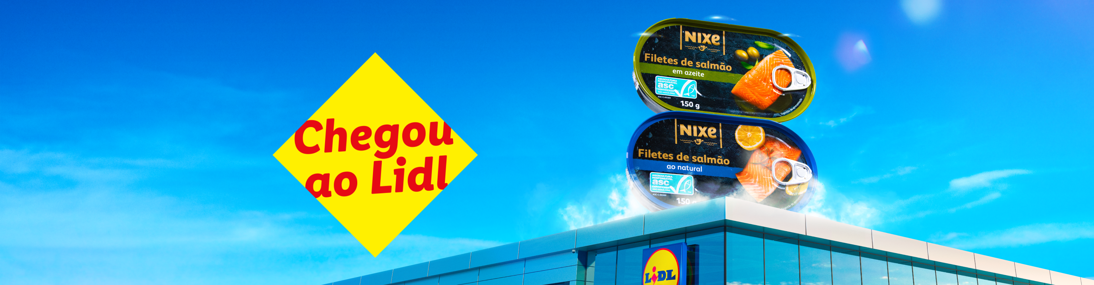 Latas de filetes de salmão Nixe chegaram ao Lidl.