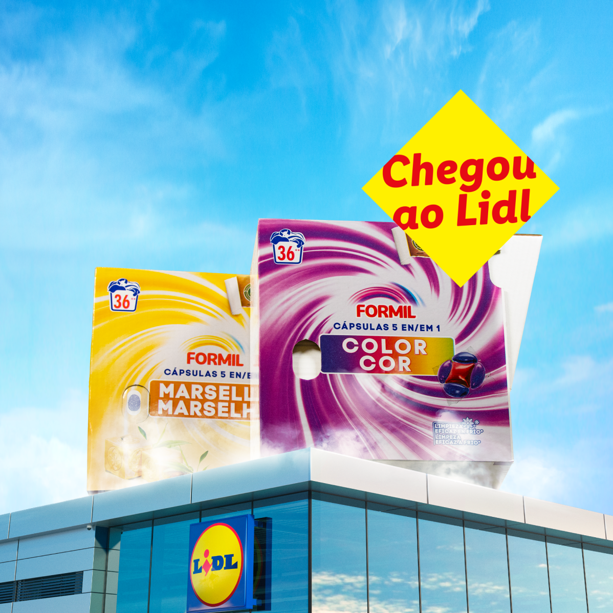 Cápsulas de lavagem Formil para cores e roupa branca chegaram ao Lidl.