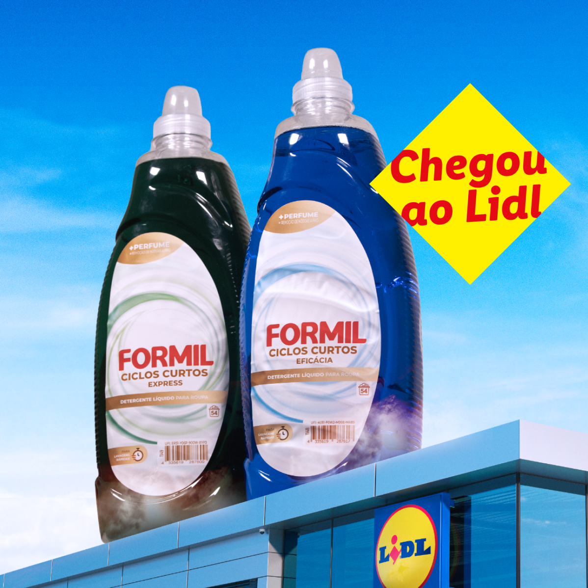 Detergente líquido Formil para ciclos curtos, disponível no Lidl.