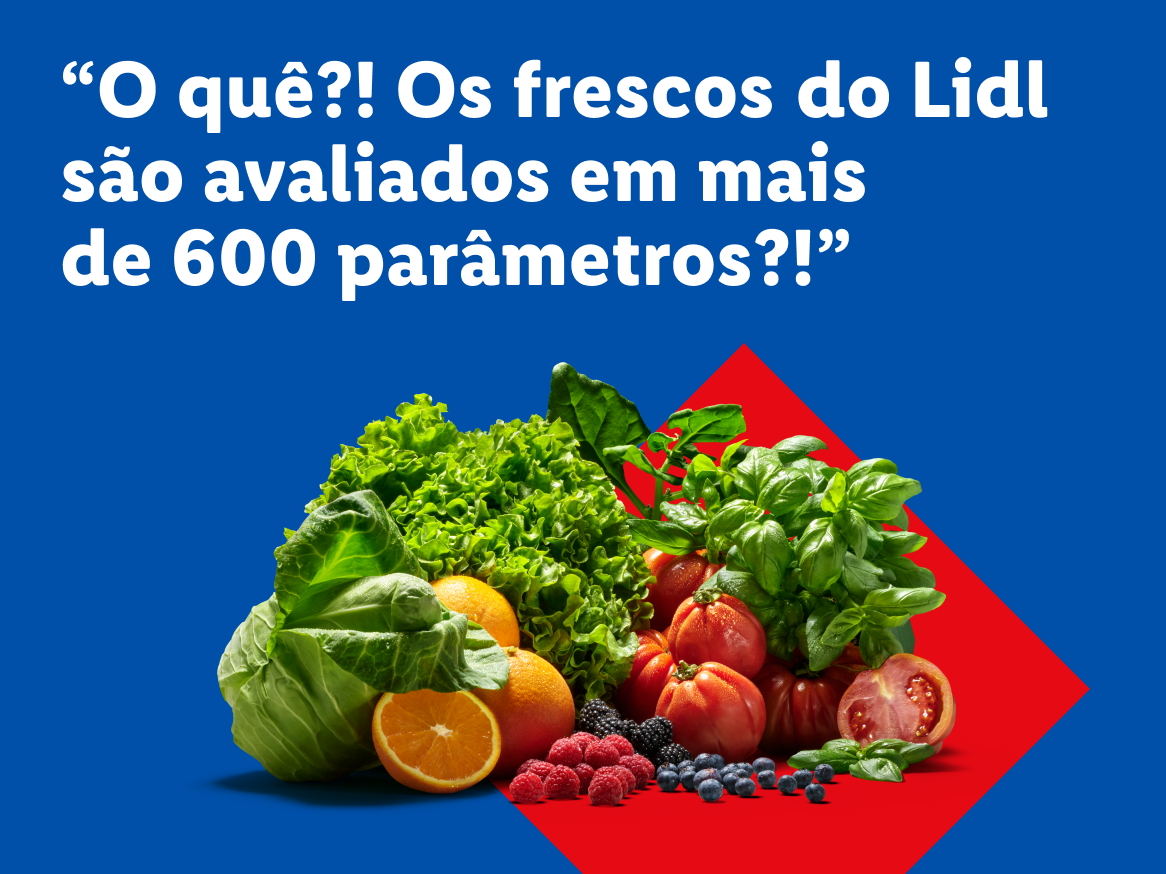 Frutas, legumes e ervas do Lidl avaliados em mais de 600 parâmetros.