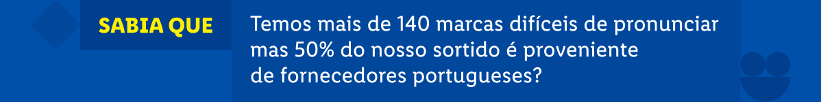 Informações sobre mais de 140 marcas, 50% de fornecedores portugueses.
