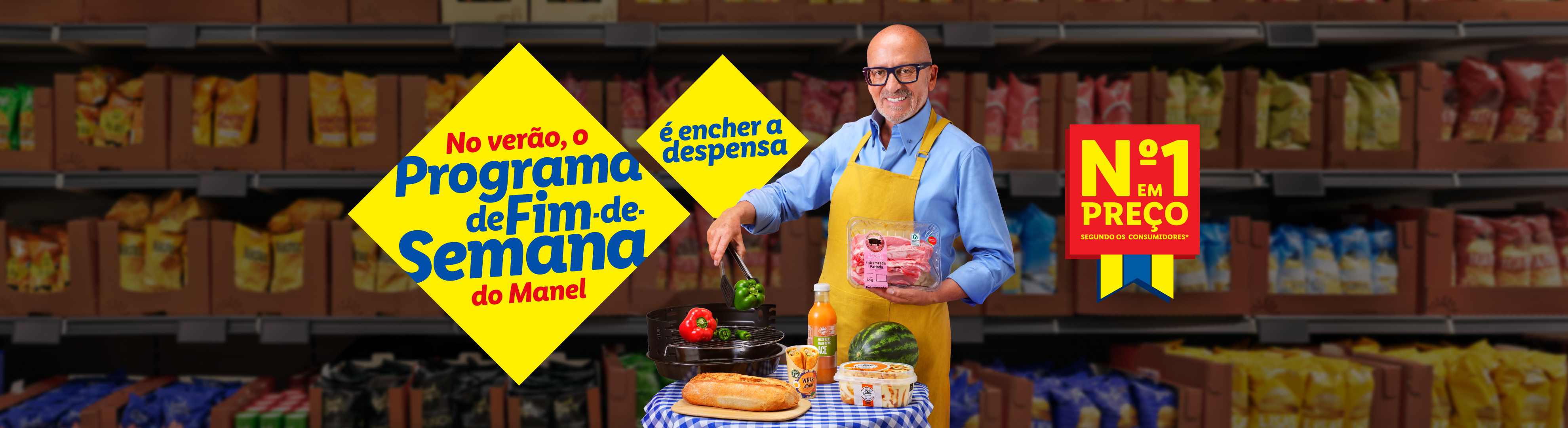 Manel's Weekend Program:  fill your pantry with great deals on groceries, including meat and snacks.