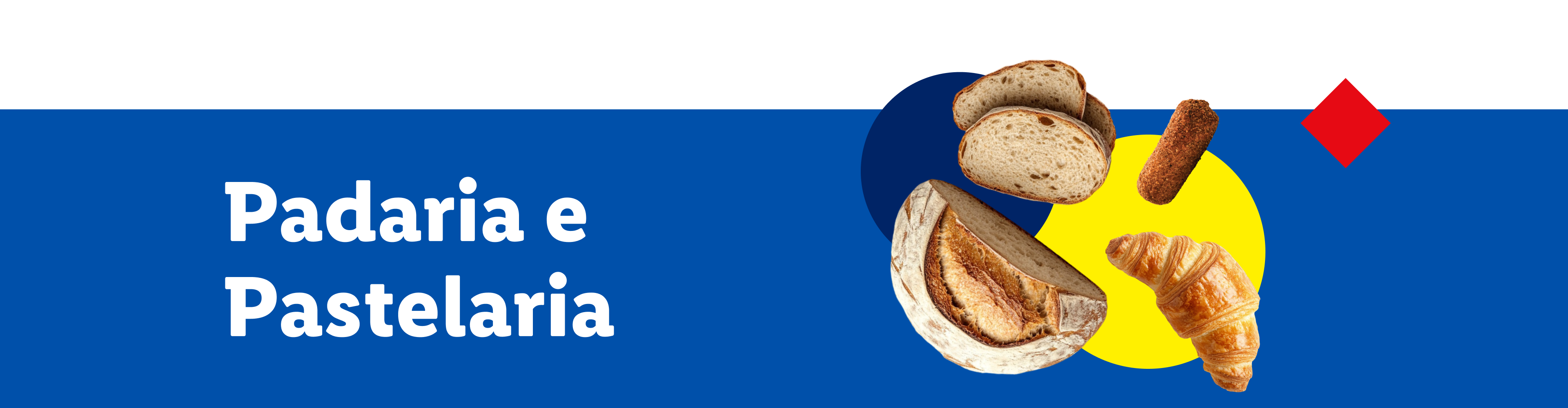 Pães, croissants e salgados em uma padaria e pastelaria.