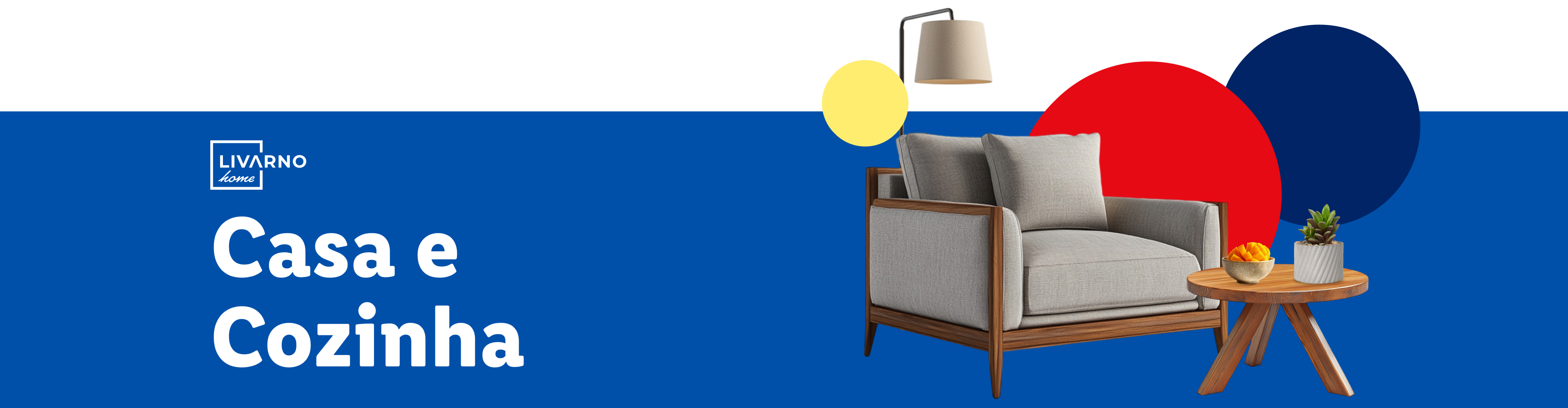 Poltrona e mesa de centro Livarno Home em estilo moderno, para casa e cozinha.