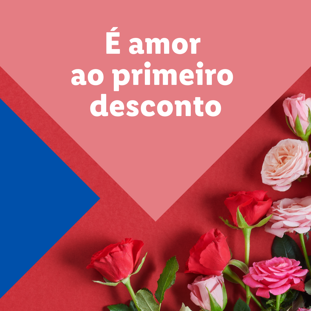 Rosas vermelhas e desconto.