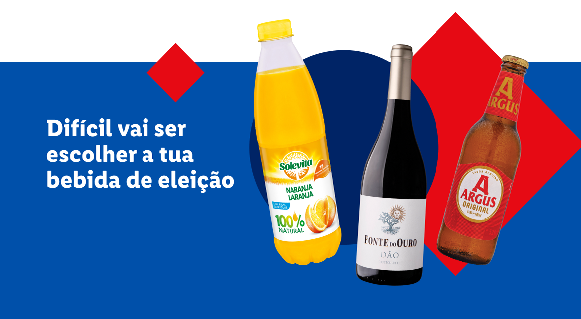 Solevita, Fonte do Ouro e Argus: 'Difícil vai ser escolher a tua bebida de eleição'.
