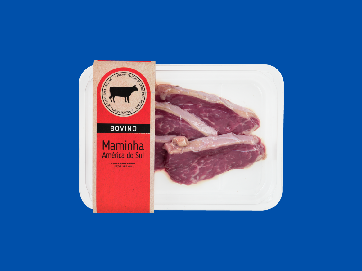 Carne bovina Maminha da América do Sul, embalada para fritar ou grelhar.