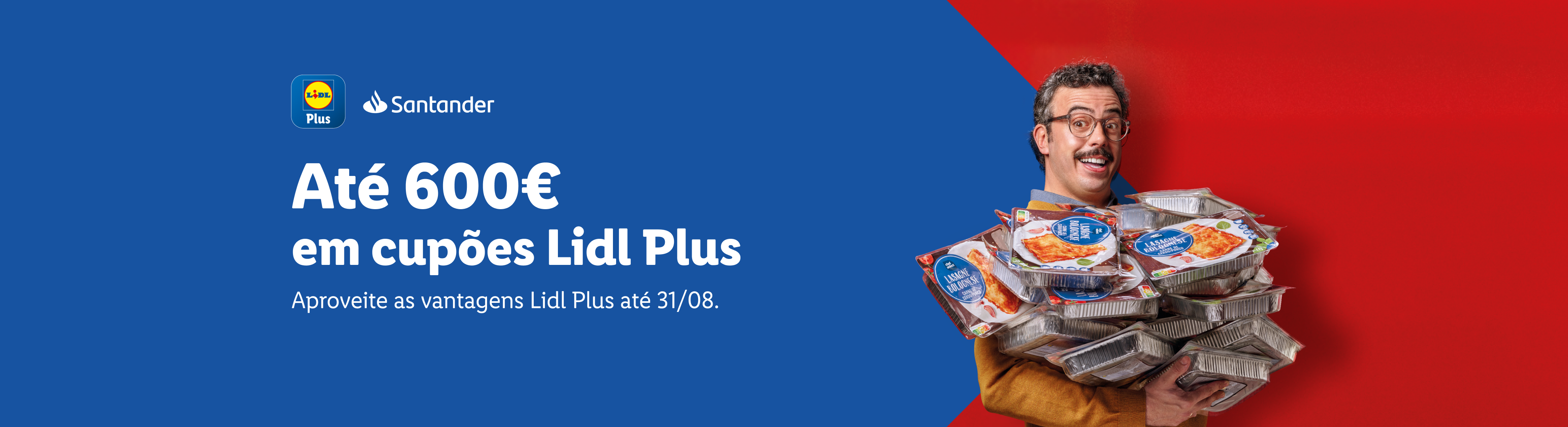Promoção Santander: até 600€ em cupões Lidl Plus até 31/08.