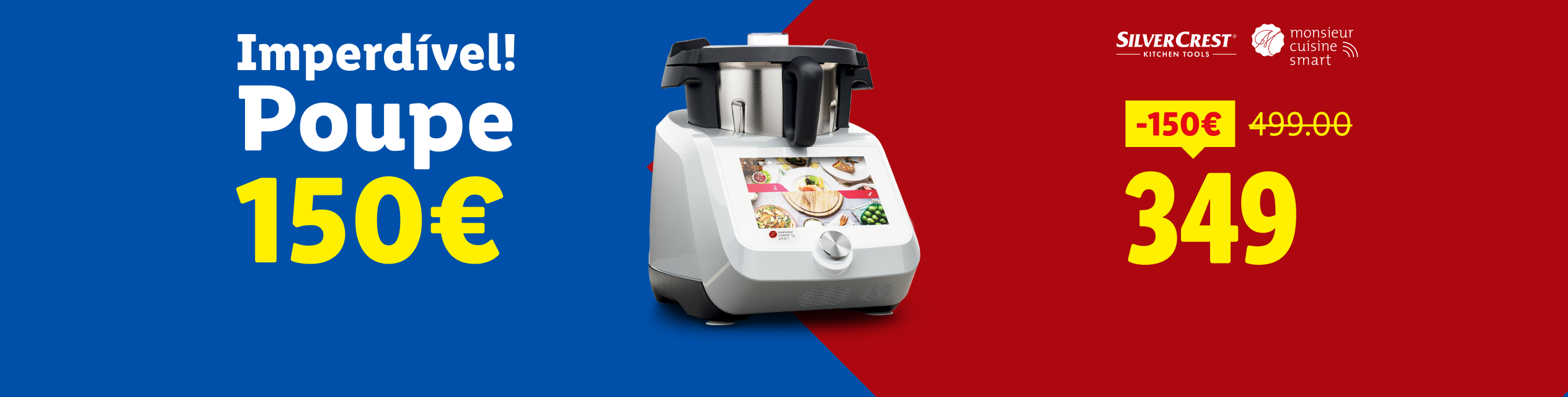 Oferta imperdível! Monsieur Cuisine Smart da SilverCrest por apenas 349€ (desconto de 150€).