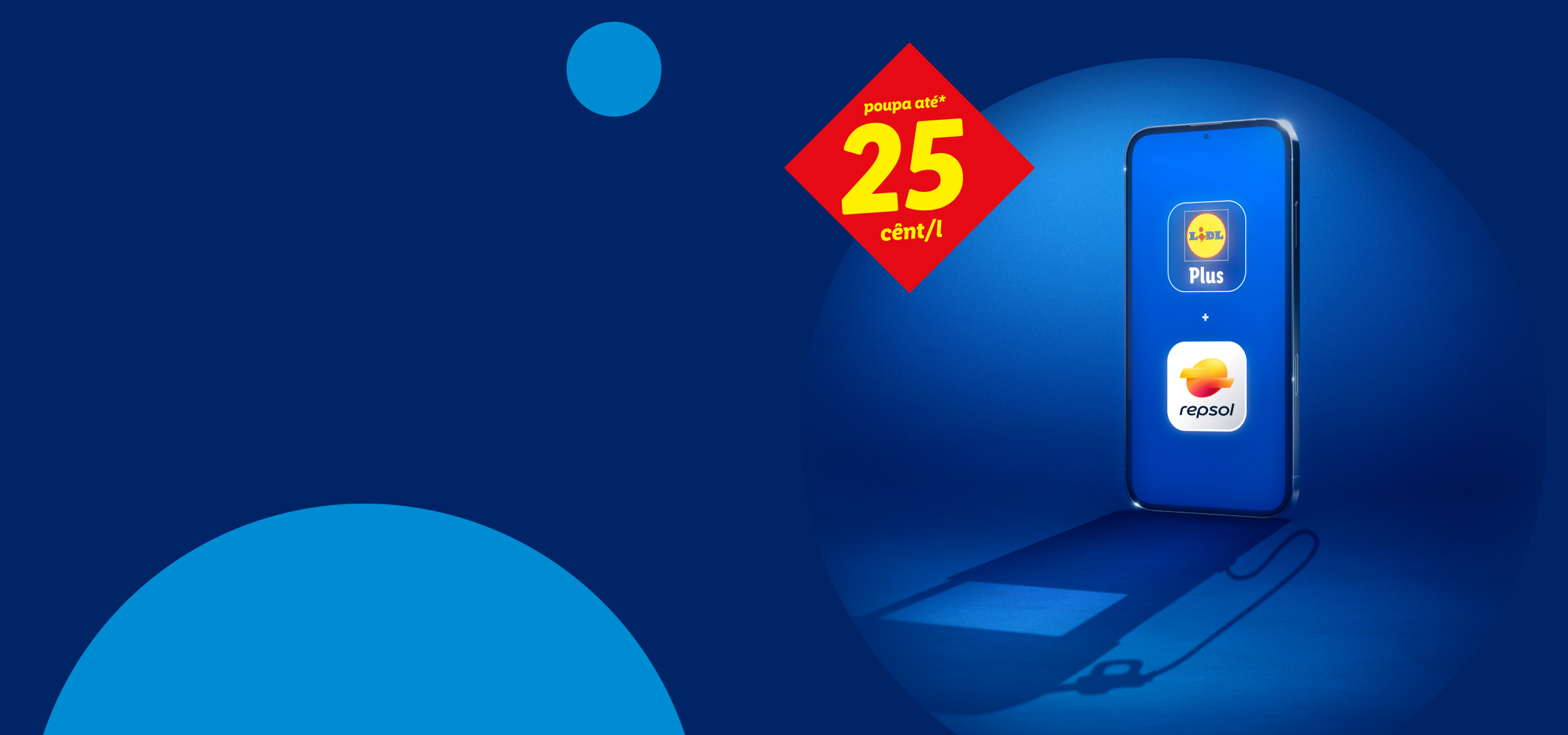 Poupa até 25 cêntimos por litro com a app Lidl Plus e Repsol.