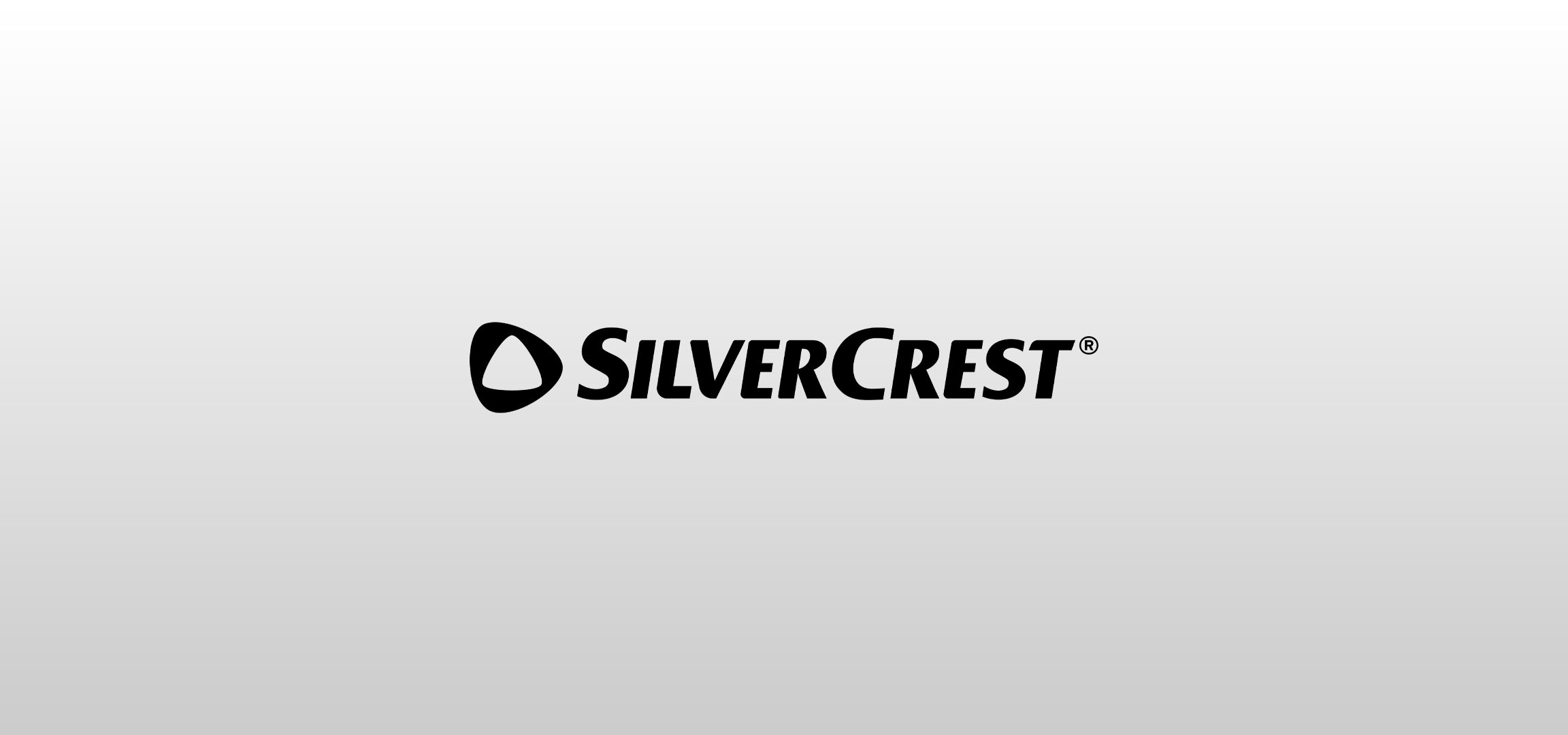 Logótipo SilverCrest sobre um fundo cinzento claro.