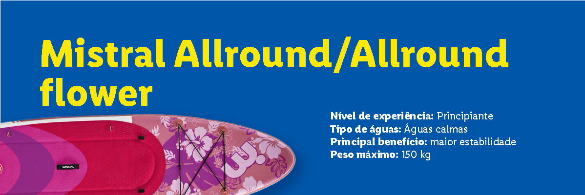 SUP inflável Mistral Allround, modelo floral.