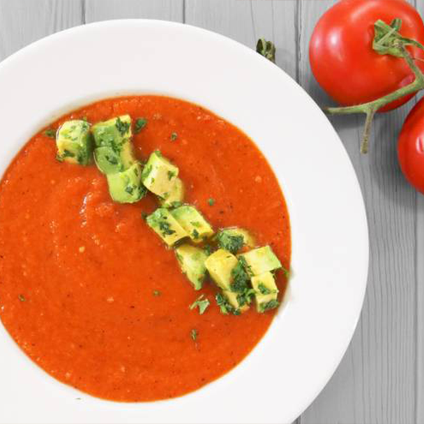 Sopa Fria de Tomate e Pimento Assado