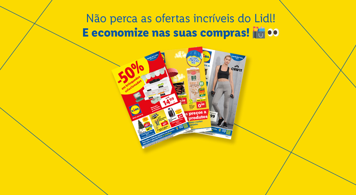 Ofertas Lidl: brinquedos, roupas esportivas e comida.