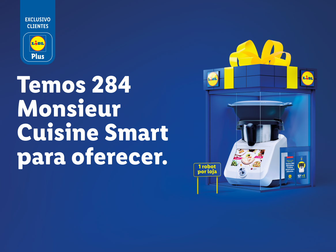 Lidl Plus oferece 284 robôs de cozinha Monsieur Cuisine Smart.