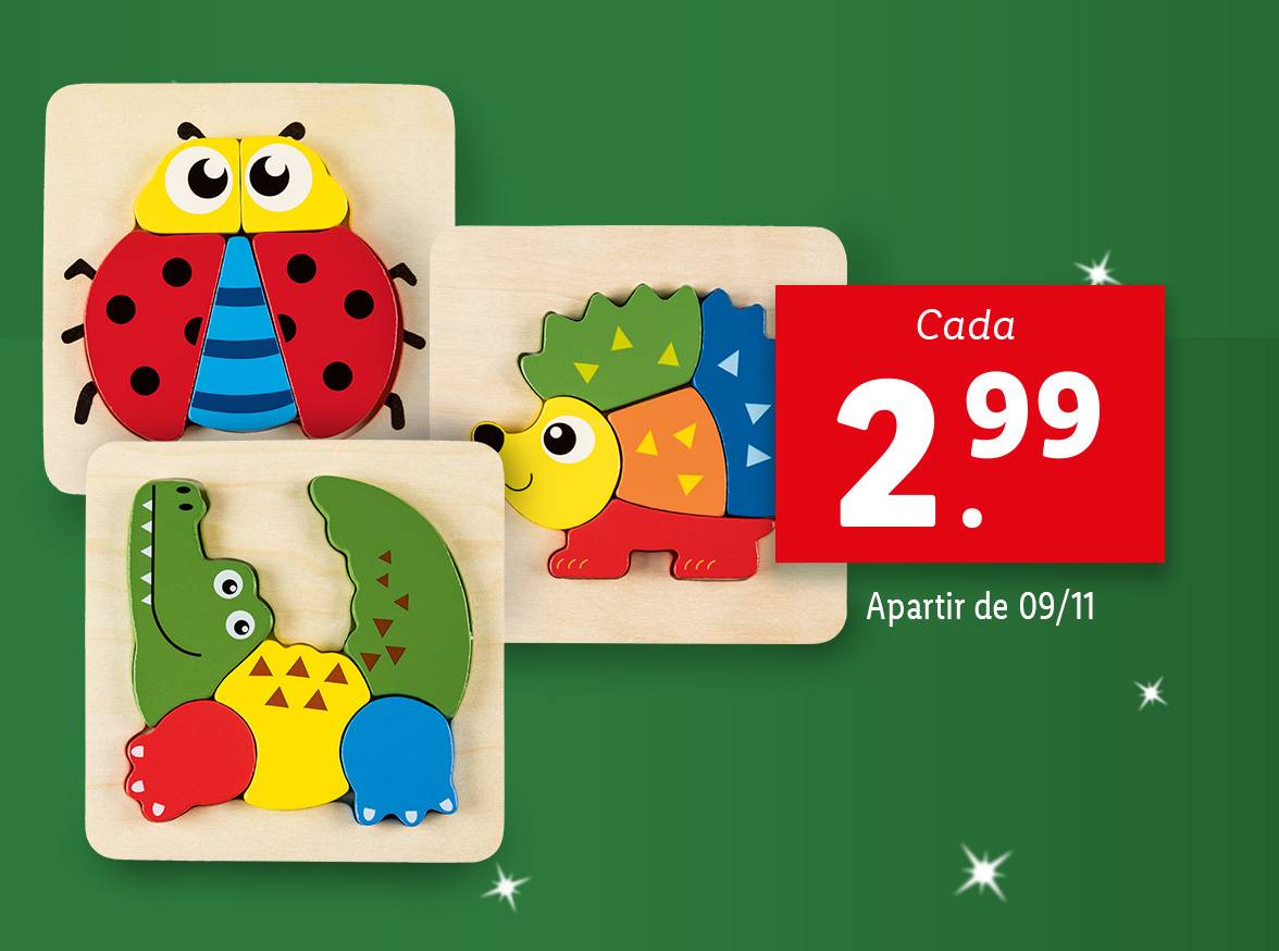 Playtive® Puzzle em madeira