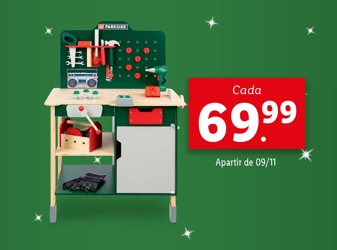 Playtive® Bancada de ferramentas em madeira