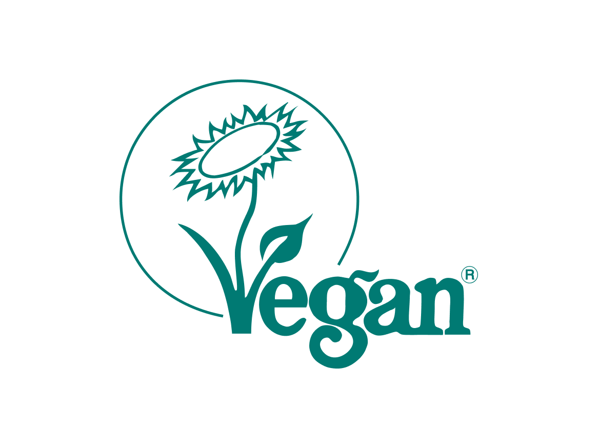 Logotipo vegano com flor de girassol.