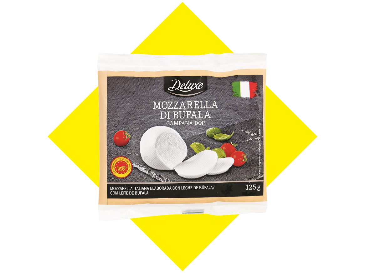 Embalagem de Mozzarella de Búfala Campana DOP com 125g.