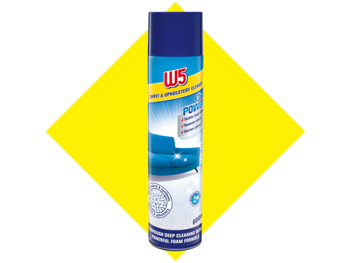 Spray de limpeza de carpetes e estofos com 3x poder para manchas, odores e cores.
