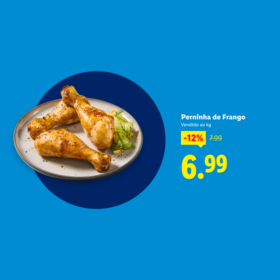 Perninhas de frango assadas com pepino, -12% de desconto, agora 6.99.