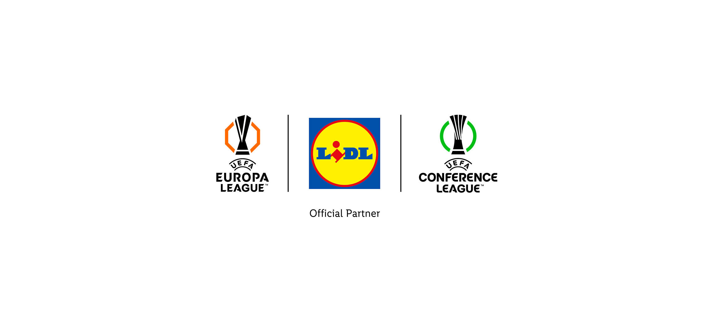 Lidl, parceiro oficial da UEFA Europa League e da Conference League.