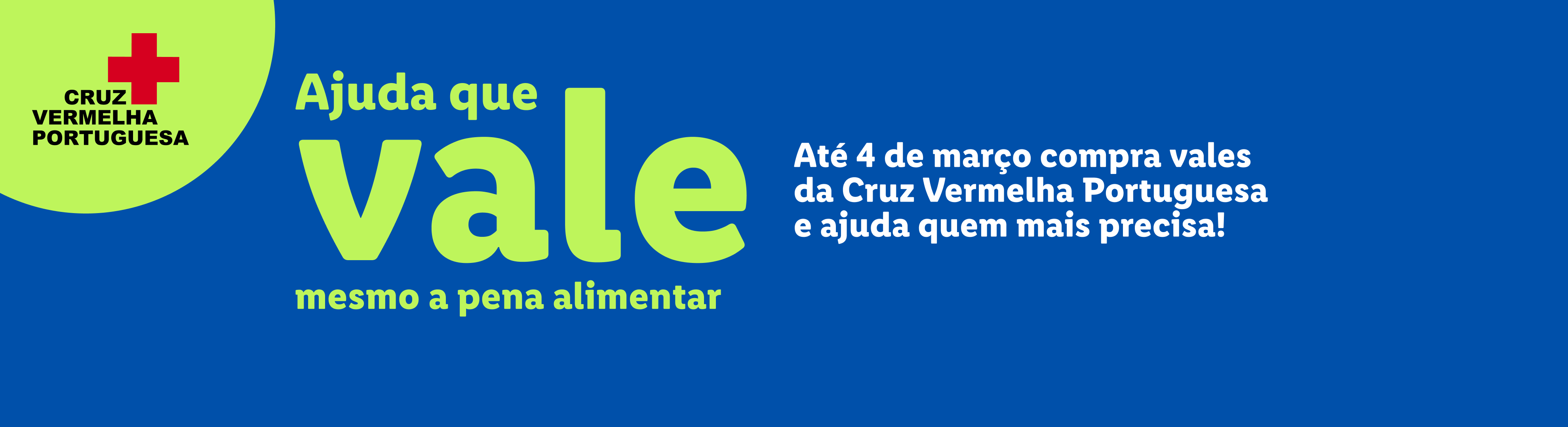 Ajuda que vale a pena alimentar: compre vales da Cruz Vermelha Portuguesa até 4 de março e ajude quem mais precisa!