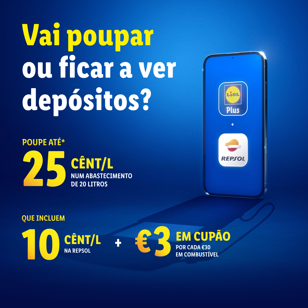 Lidl Plus e Repsol: Poupe até 25 cêntimos/litro.