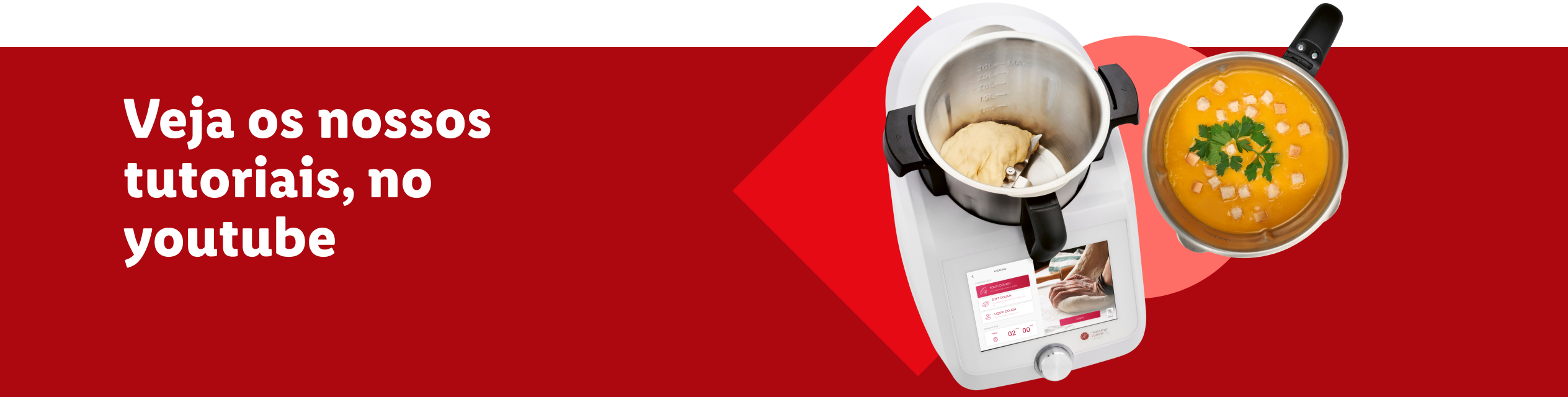 Processador de alimentos Monsieur Cuisine com massa e sopa, veja tutoriais no Youtube.