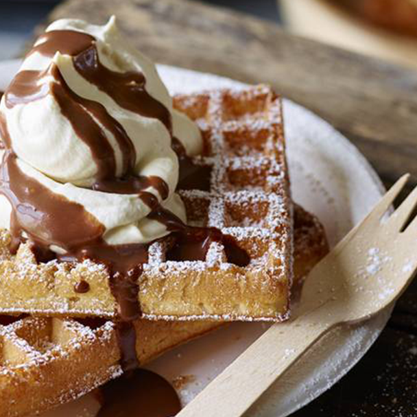 Waffles de banana