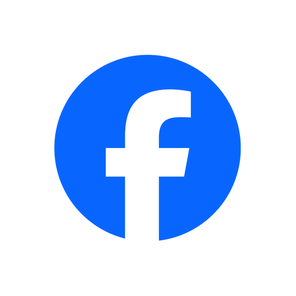 Logotipo azul do Facebook.