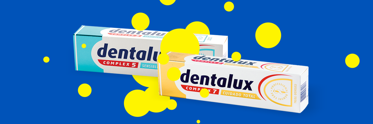 Pasta de dente Dentalux, Complex 5 e 7.