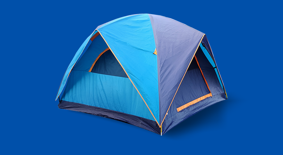Tenda de camping.