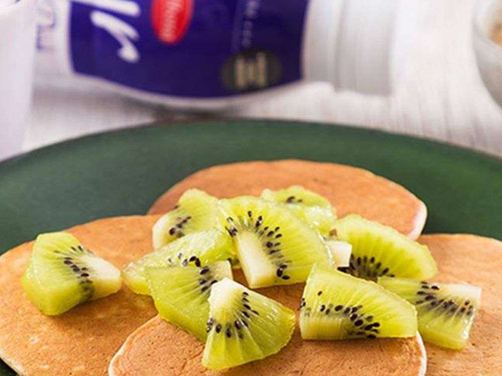  Panquecas de aveia com kiwi